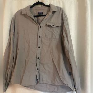 men’s patagonia 100% cotton button down flannel shirt